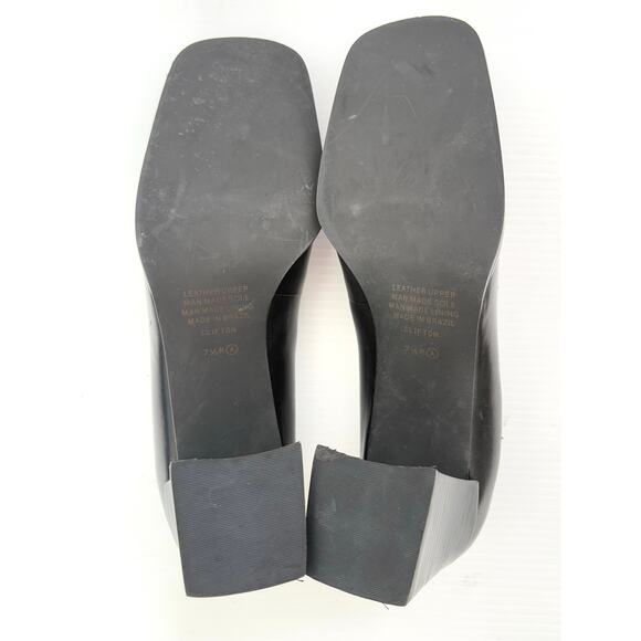 Enzo Angiolini Clifton Red Snakeskin Loafers Square Toe Heels Women’s 7.5M - Picture 6 of 8